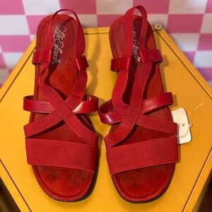 Life Stride Red Sandals Comfortable Stylish Footwear